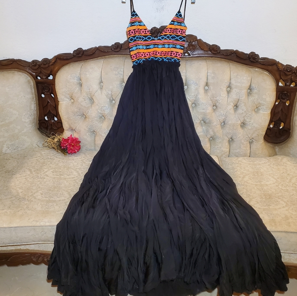 Olivaceous Extra Flare Backless Dree - image 1